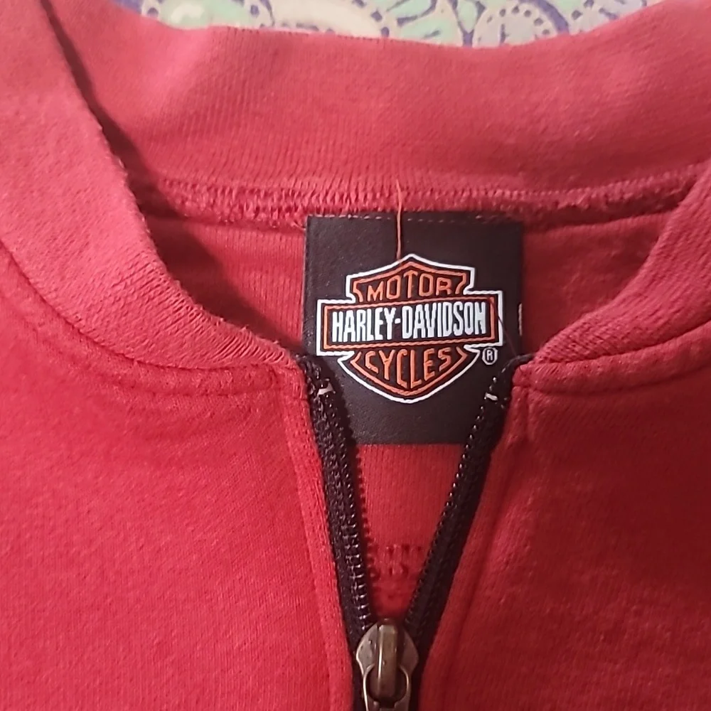 Harley Davidson Ladies Zipup Sweatshirt - so cozy and cute! - Picture 2 of 9
